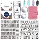 Набор для стемпинга ногтей BIUTEE, 18 шт.компл., 10 пластин, 4 насадки, 1 сумка для хранения, 2 сумочки для ногтей, кружевной цветок, стемпер для ногтей, изображение