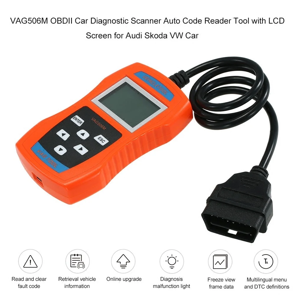 

Auto Diagnostic Scanner Tool Automotive Vag Scanner Scantool Double K-Line For VW/Audi /Skoda KWP1281 Car Diagnostic-tool