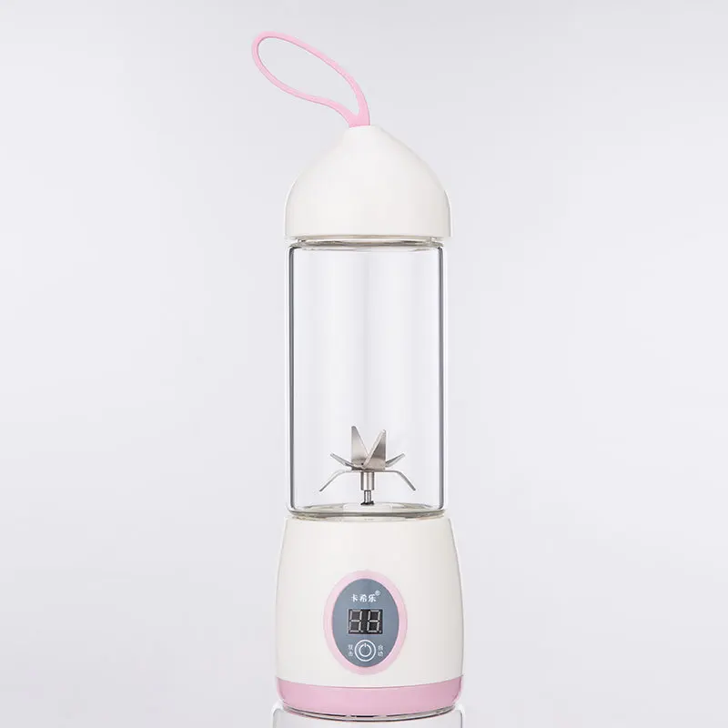 

HEYI Juicer Mini Fruit Electric Juicer Cup Student Home Multi-function Rechargeable Borosilicate Glass+ABC Material 400ML SHL