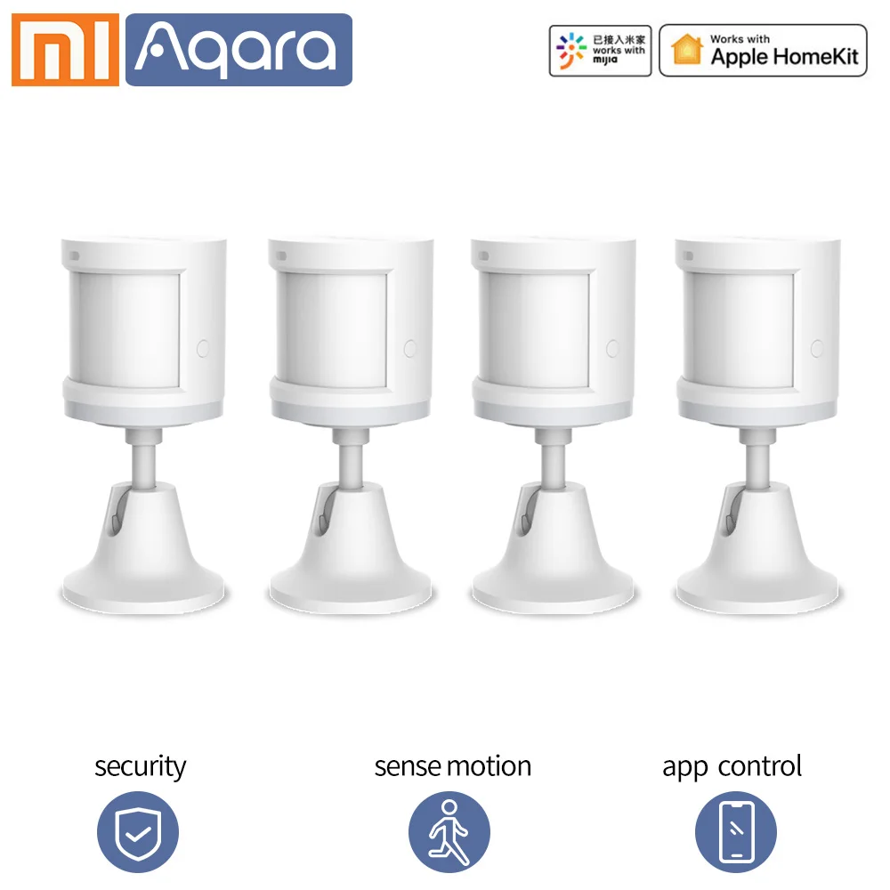 Aqara Movement Sensor Human Body Motion Sensor PIR Sensor for Xiaomi homekits Zigbee WIFI Work Mi home app - Цвет: 4 PCS