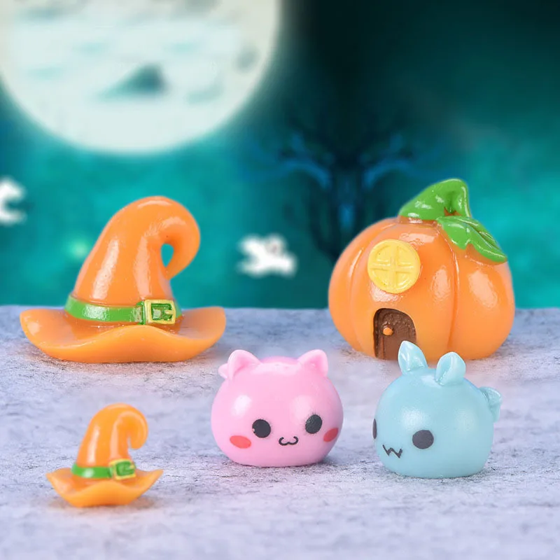 

20pcs Children Toy Gift Decor Pumpkin Lantern Ghost Witch Hat and Other Mini Cartoon Living Room New Easter Cosplay