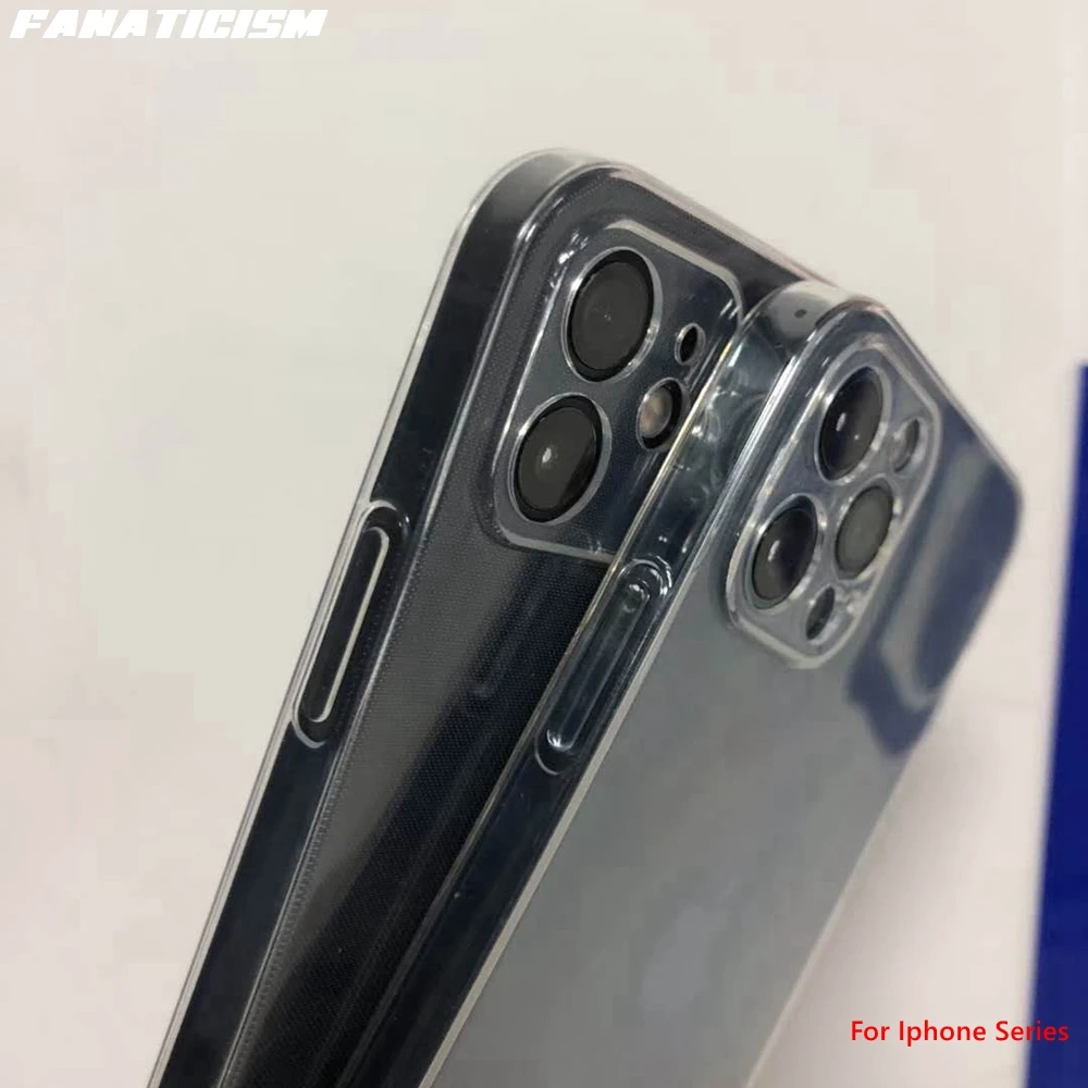

500 шт., модные противоударные прозрачные чехлы для iphone 5s 6s 7 8 Plus XR X Xs 11 12 13 Pro Max 12Mini 13MNI