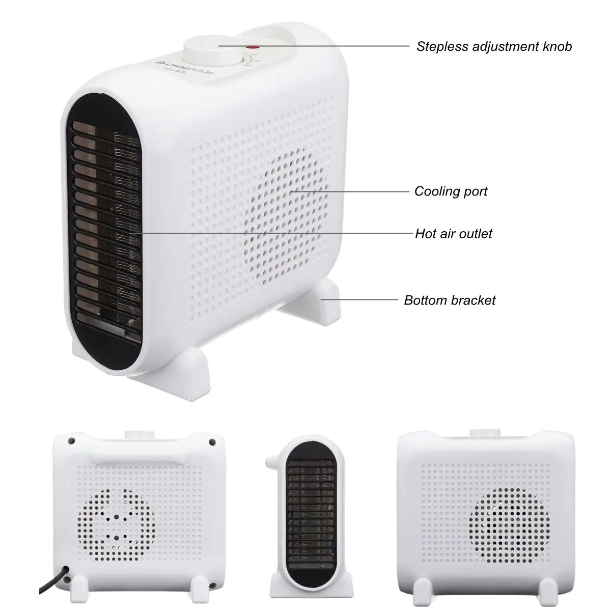 

1800W Indooor Portable Electric Heater Mini Fan Heater Desktop Winter Household Bathroom Bedroom Heater Radiator Warmer Machine