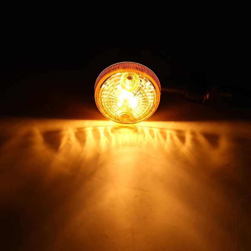 

4pcs 12V 5W Motorcycle Scooter Amber Turn Signal Light Indicators Lighting Day-time Running Lamp DIY Moulding Parts