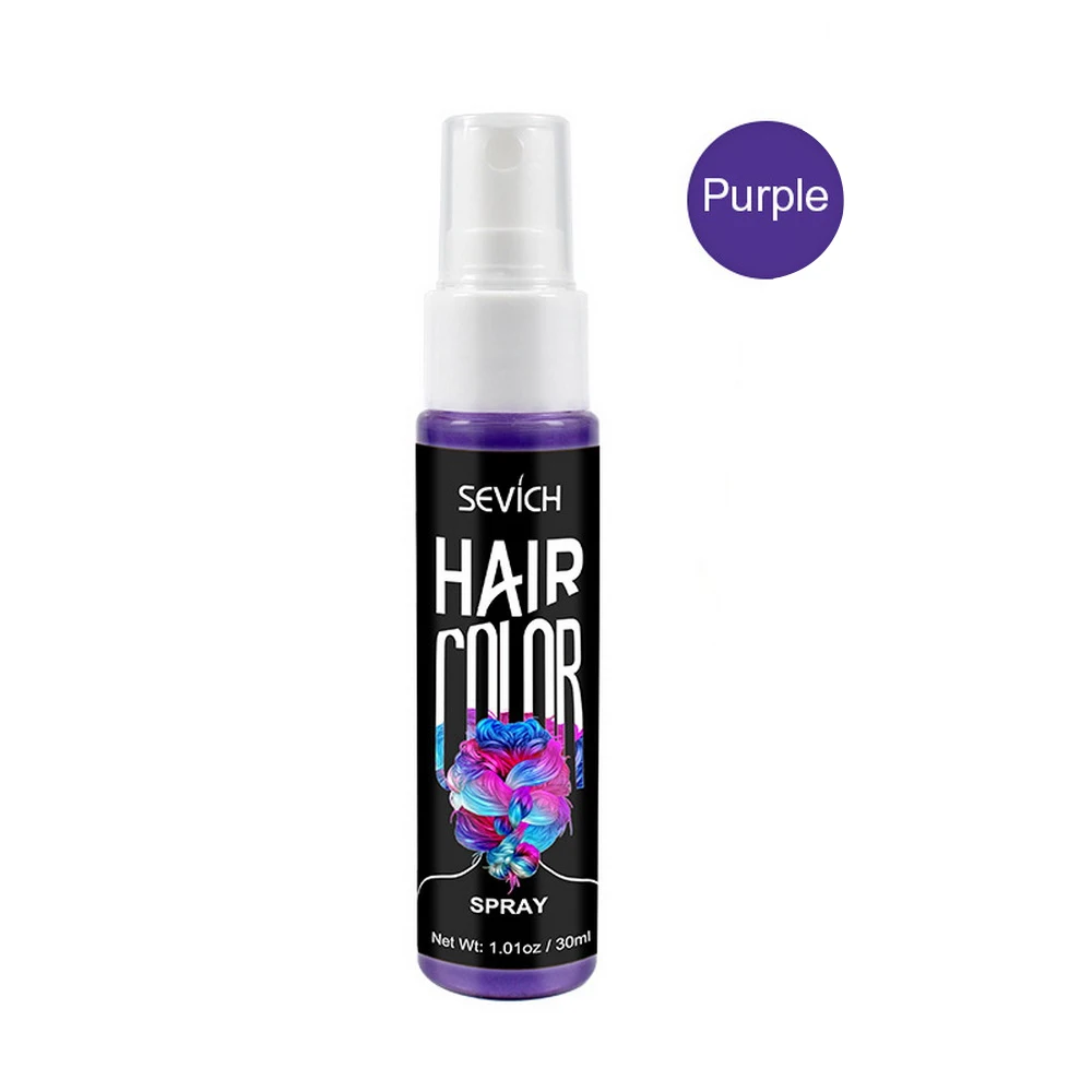 Purple 30 мл Краска для волос временного DIY разовые волос Цвет Моющиеся 5-Цвет одноразовые для волос Цвет спрей краска для мальчиков и девочек - Цвет: Purple