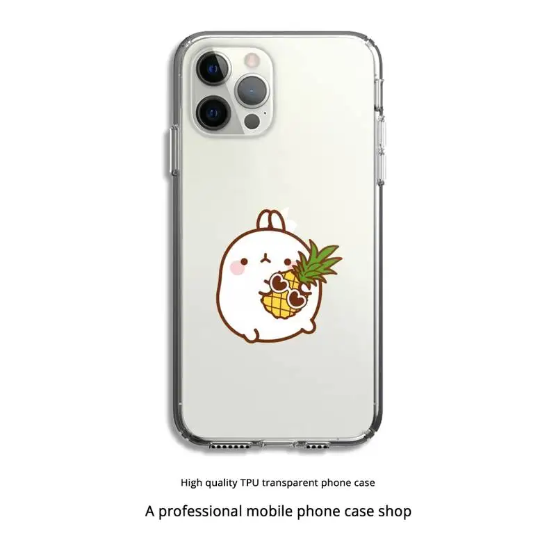 

Cute Cartoon Rabbit Phone Case Clear Cover For Iphone 5 6 7 8 11 12 Plus XR X XS SE2020 11/12PRO Max Transparent Cases