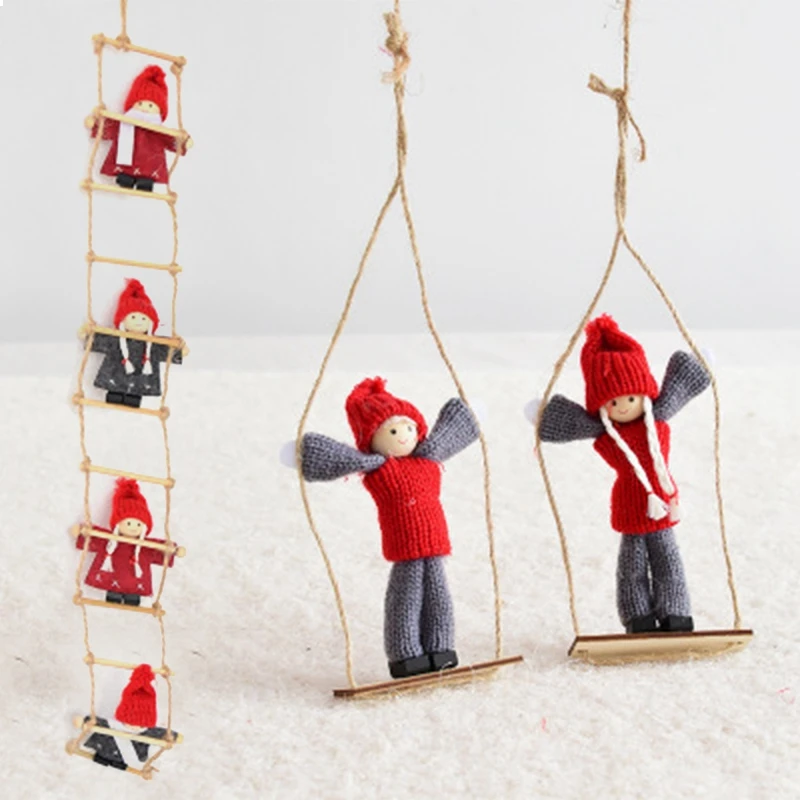 Рождественские украшения из шерстяного войлока Для мальчиков и девочек качели