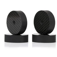 preffair 8pcs cf2505331044104020 black carbon fiber speaker isolation spike base pad shoe feet hifi
