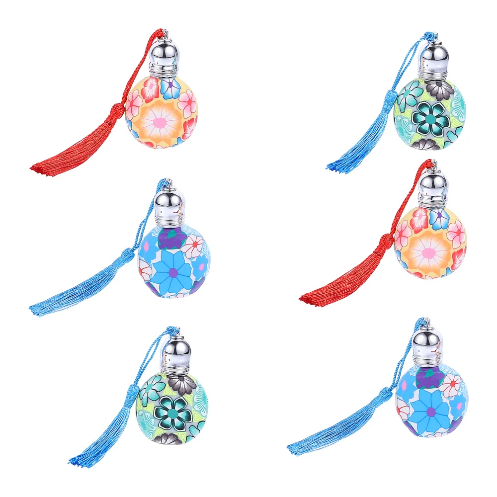 

6pcs 10ml Essential Oil Roller Bottles Colorful Roll on Bottle Dispenser
