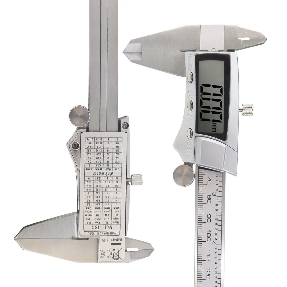 

Stainless Steel Digital Caliper 6 "150mm Vernier Calipers Measuring Tool Messschieber Paquimetro
