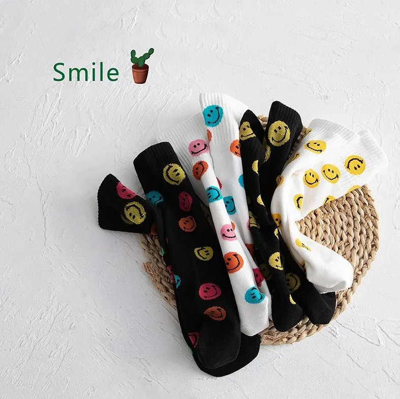 

New Cute Smiley Face Baby Socks Cotton Fashion Funny Lovely Girls Spring New Fun Sock Kids Children Socks