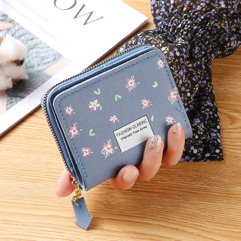 

Ladies short wallet new European and American fashion multi-function zipper coin purse multi-card slot large-capacity clutch