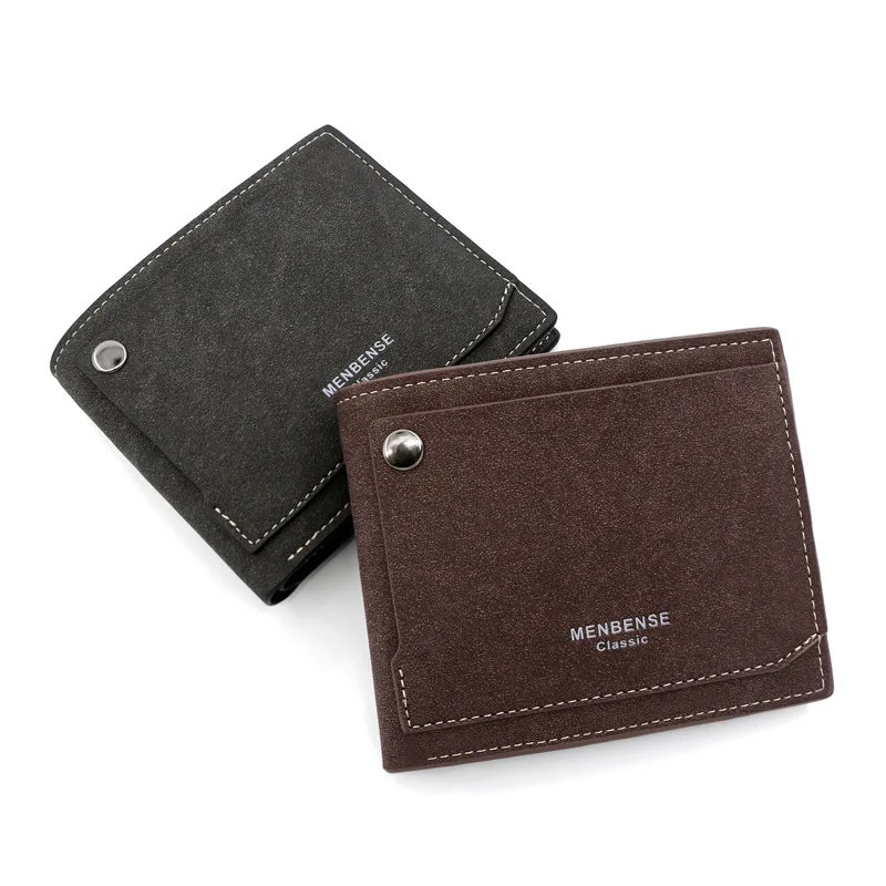 

Men's Leather Wallet Credit Card Holder Clutch Coin Purse Luxury Brand Wallet Frosted Short Wallets 2022 Men Wallet Coin Pocket