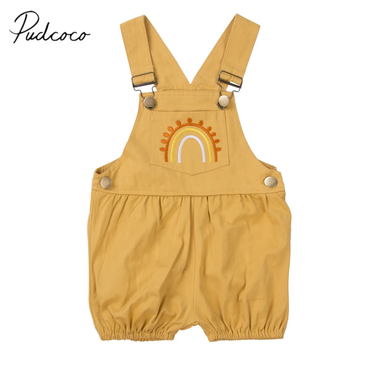 2020 Baby Summer Clothing Cute Toddler Kid Girl Clothes Embroidery Rainbow Romper Jumpsuit Overalls Bib Pants Outfit 6M-4T | Детская