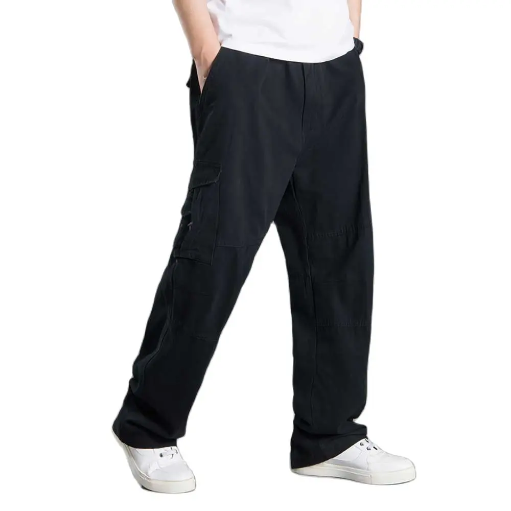 Демисезонный брюки-карго мужские повседневные свободные шаровары с эластичной