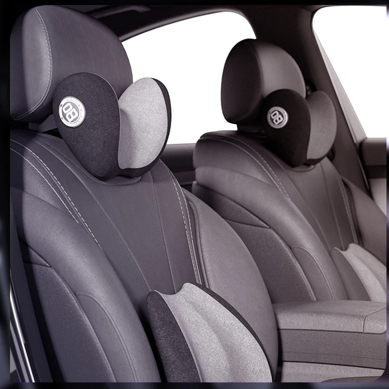 

1PC Car Cushion Headrest Car Lumbar Support Memory Foam Car Use Home Office Lumbar Cushion Breathable Pillow Seat Neck Pillow