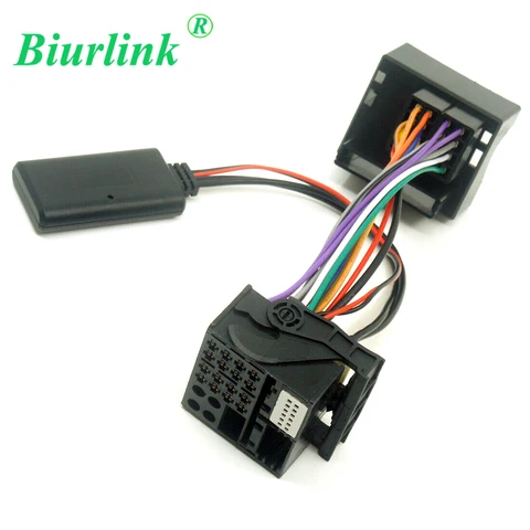 Biurlink 12Pin AUX IN Bluetooth-адаптер Жгут кабеля для Audi A4 (2005-2008), B7 (2005-2008) концерт EU B7 Solo головное устройство