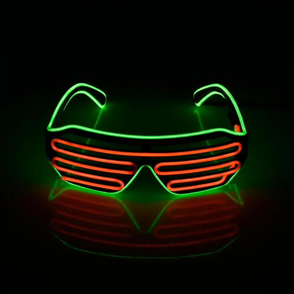 2019 неоновые вечерние очки EL Wire светодиодные бокалы с подсветкой Rave костюм диджей