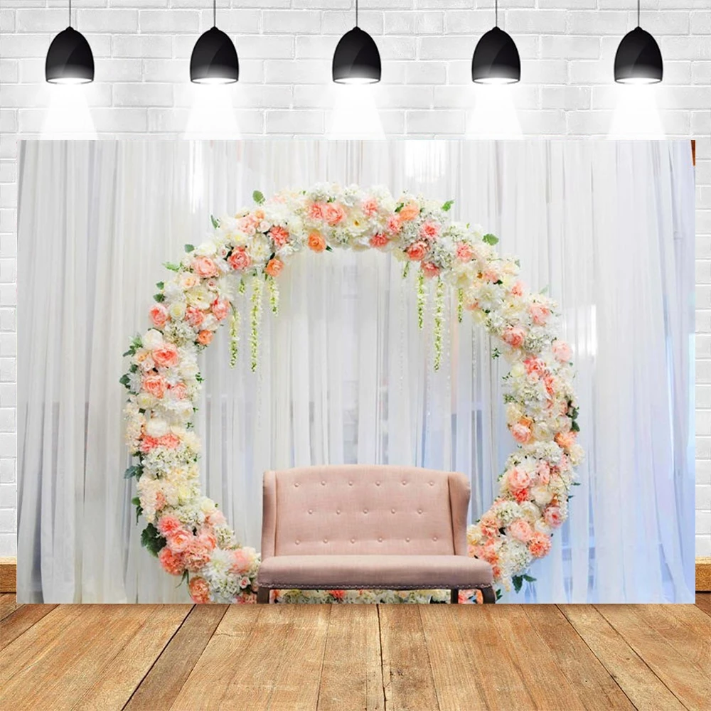 Фон для свадебной фотосъемки с изображением цветов на день рождения|Фон