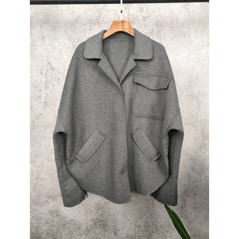 

Autumn Sale!!! 11.17 Hot Winter New Casual Loose Fashion Comfortable Wool Coat Women Keep Warm Lapel Vintage Outerwear Overcoat