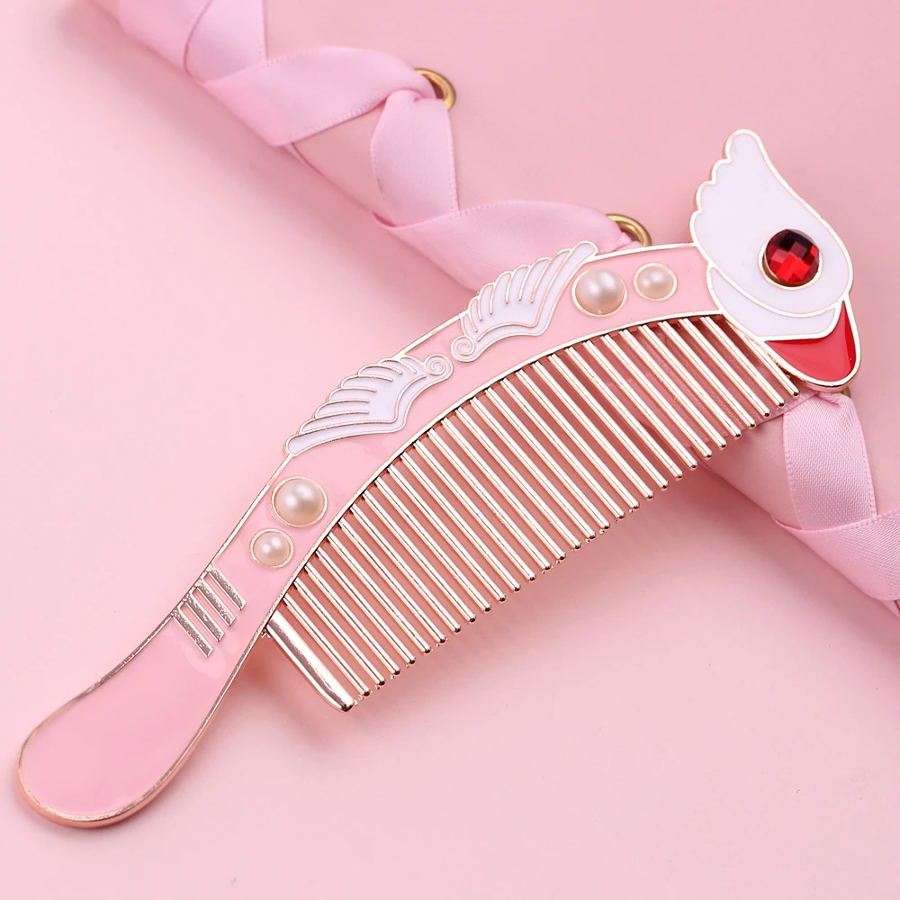 Японское аниме Волшебная расческа Cardcaptor Sakura голова птицы Kawaii расческа карта Captor Sakura девушки подарок розовые металлические расчески для волос расческа