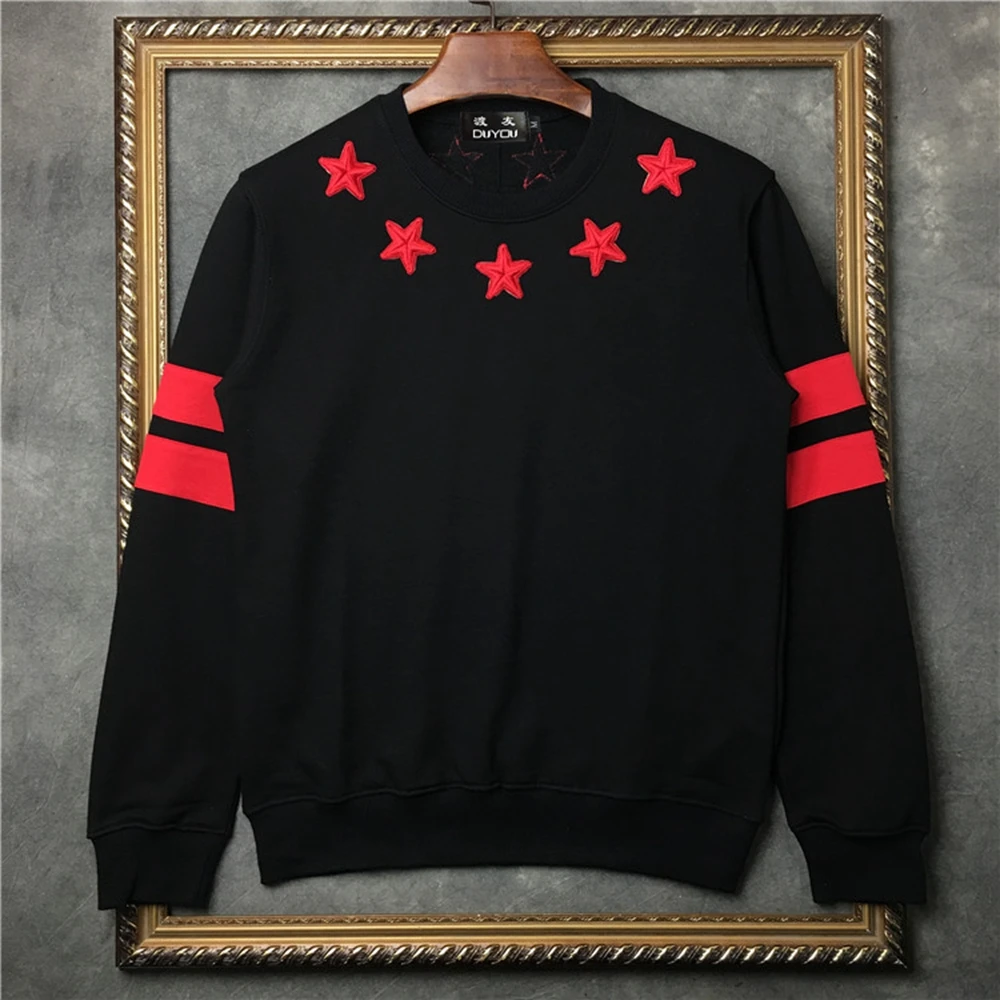 Толстые свитшоты DUYOU Мужская брендовая одежда спортивные костюмы с вышивкой