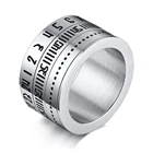 Женское кольцо-Спиннер из нержавеющей стали, с вращающимся циферблатом