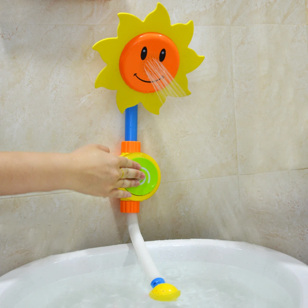 

Baby Bath Toy Fountain Children Bathroom Toys Sunflower Faucet Spray Bathing Tub Educational Learning Study Toy Gifts