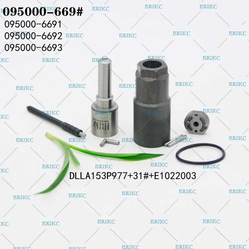 

ERIKC 095000-669# Overhaul Repair Kit Nozzle DLLA153P977 Valve 31# Nut E1022003 For 095000-6691 095000-6692 095000-6693