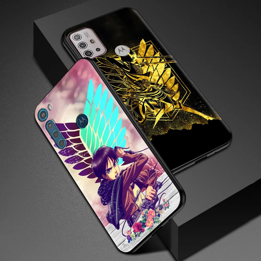 attack on titan anime for motorola one fusion case for moto g10 g9 g8 plus play power one g20 g30 g40 g50 g60 edge 20 phone case free global shipping