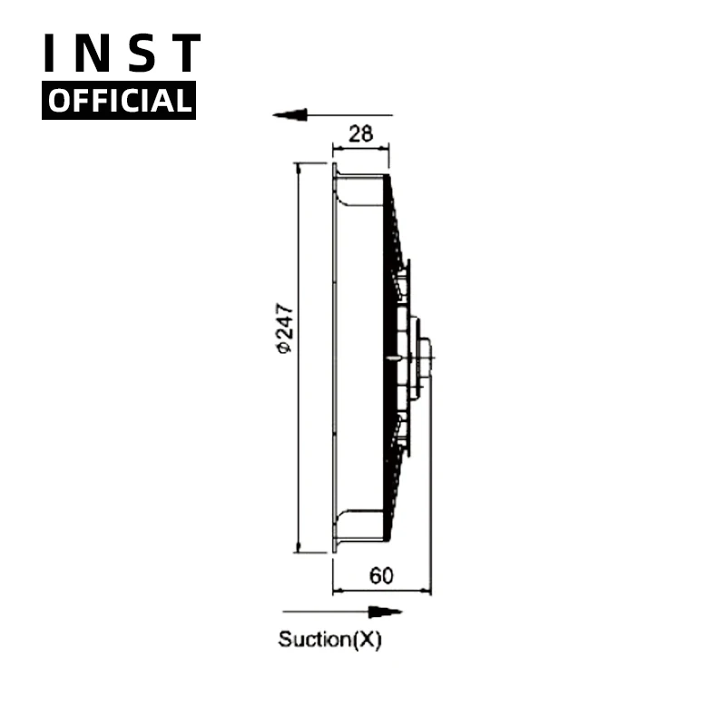 

Air Conditioning Fan AC A/C Blower Motor FOR Periphery Size 247mm 12V 24V