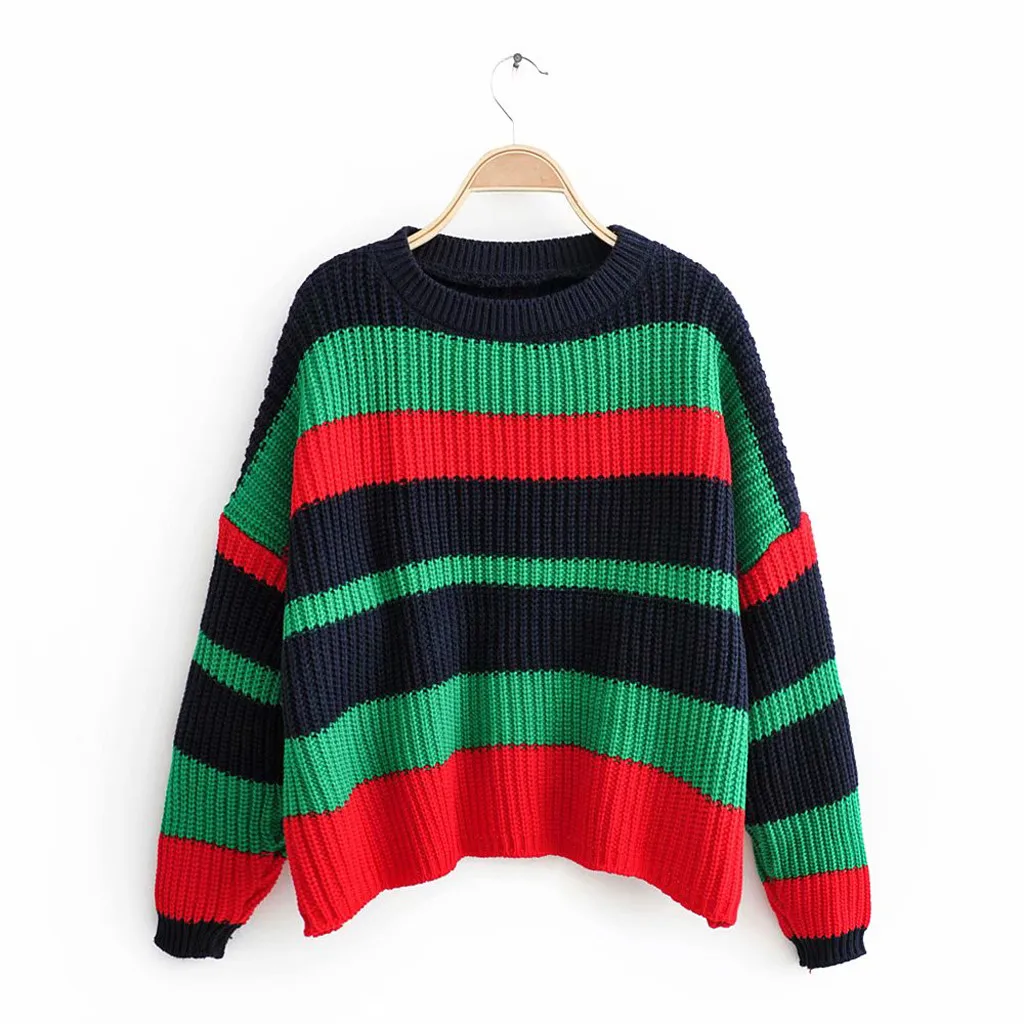 Женский вязаный свитер KLV женский с длинным рукавом и высоким воротником