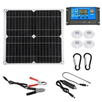 100w solar panel battery charging kit charger controller waterproof solar cells poly solar cells for car rv boat battery charger