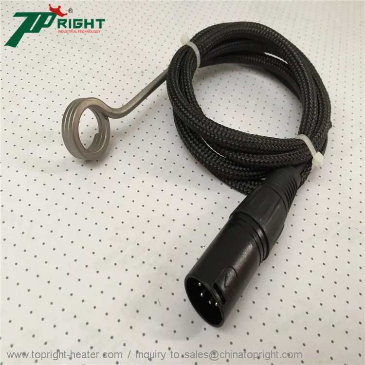 Нагреватель катушки для ногтей ID20mm 120V150W с 5-контактным разъемом xlr черный