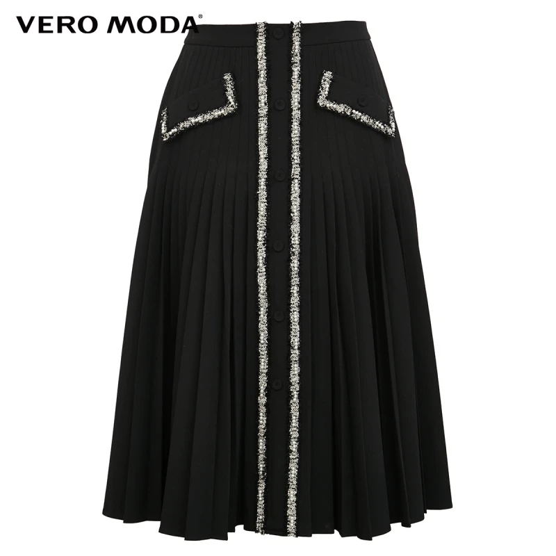 

Vero Moda Women Vintage Imitation Pearl Decoration Pleated Skirt | 320116527