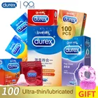 Презервативы Durex ультратонкие из натурального латекса со смазкой, 100 шт.