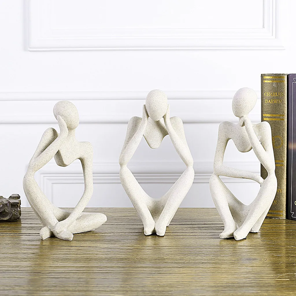 Творческий смолы абстрактные фигуры произведения для домашнего декора