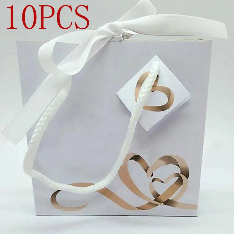 

10pcs Gift Big Bag Fashion Charm Ring Bracelet Earrings Necklace Heart Temperament Handbag Storage Protect Jewelry Atmosphere