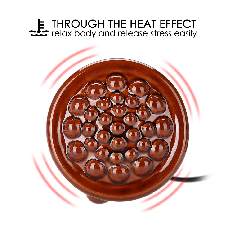 

Electric Ceramic Scraping Therapy Massager Body Detoxification Dredge Meridian Relief Pain Beauty Health Electromagnetic Therapy