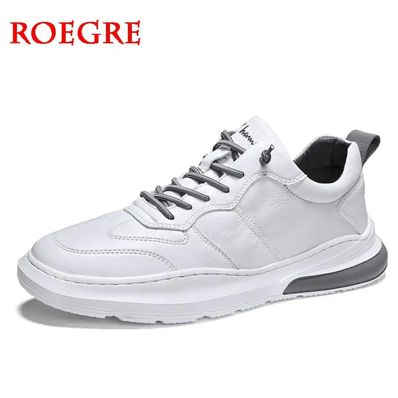 Кроссовки мужские из мягкой кожи повседневная обувь на плоской подошве
