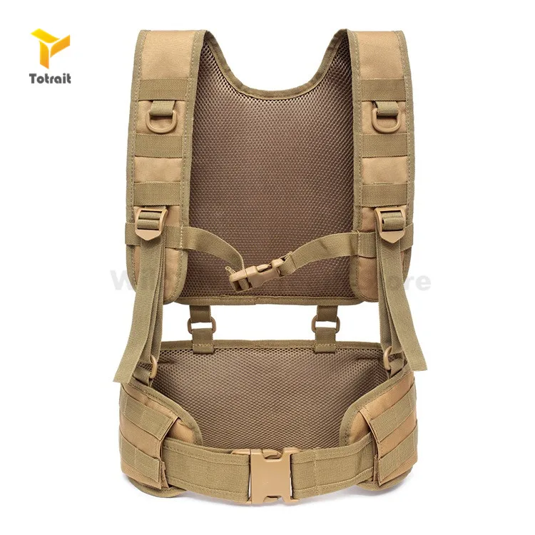 

Suspender Straps Tactical Padded Battle Belt With Detachable Airsoft Combat Duty Belt With Comfortable Pads And Removable