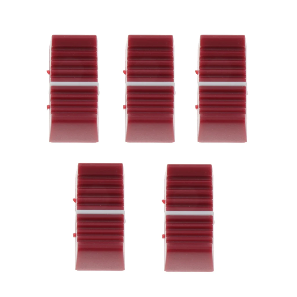 5x Knob Caps Slide Potentiometer Mixer Fader Cap Red/Dark Gray/Light Gray | Спорт и развлечения