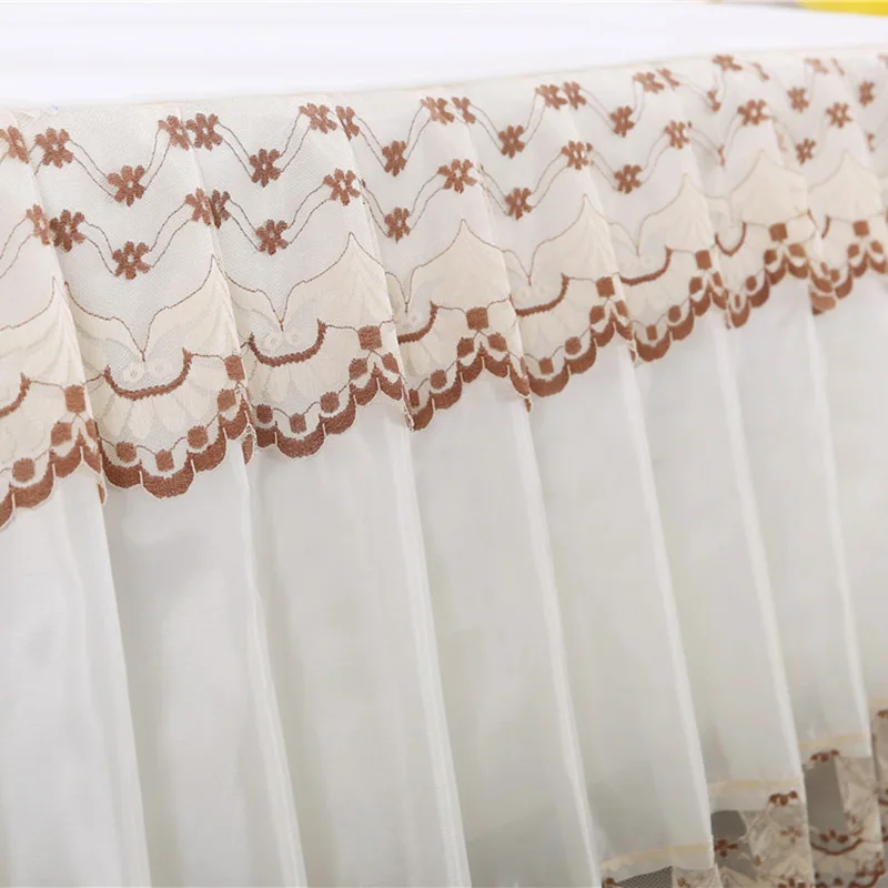 Кружева покрывало кровать юбка 1/3 шт постельное белье с оборками простыня хлопок
