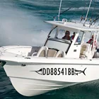 Пользовательская наклейка с регистрационными числами лодки, наклейка на лодку, наклейка s Stylingcar, персонализированная наклейка, наклейка s, наклейка с изображением рыбы-меча