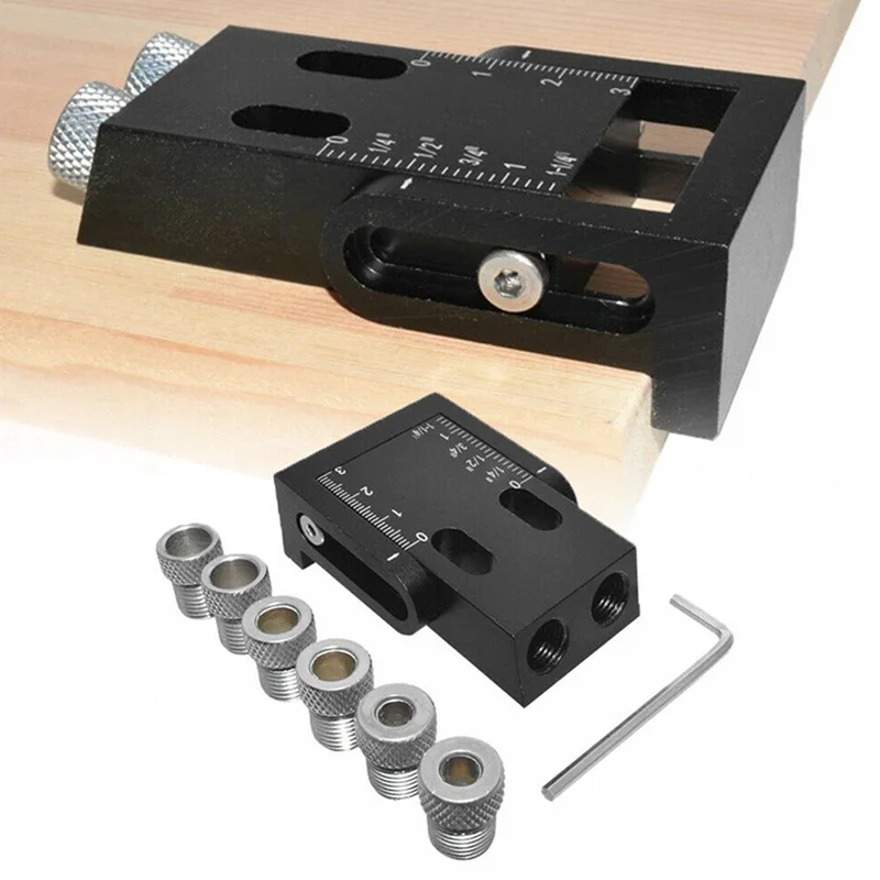 

Economical Pocket Hole Jig Kit 6/8/9.5mm Angle Drill Guide Woodworking Tool Carpentry Tools ds99