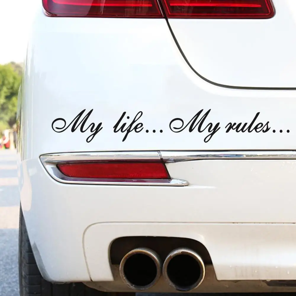 

8.5*60cm 1 piece My life...My rules... Car Stickers Decals Auto Sticker and O3X4