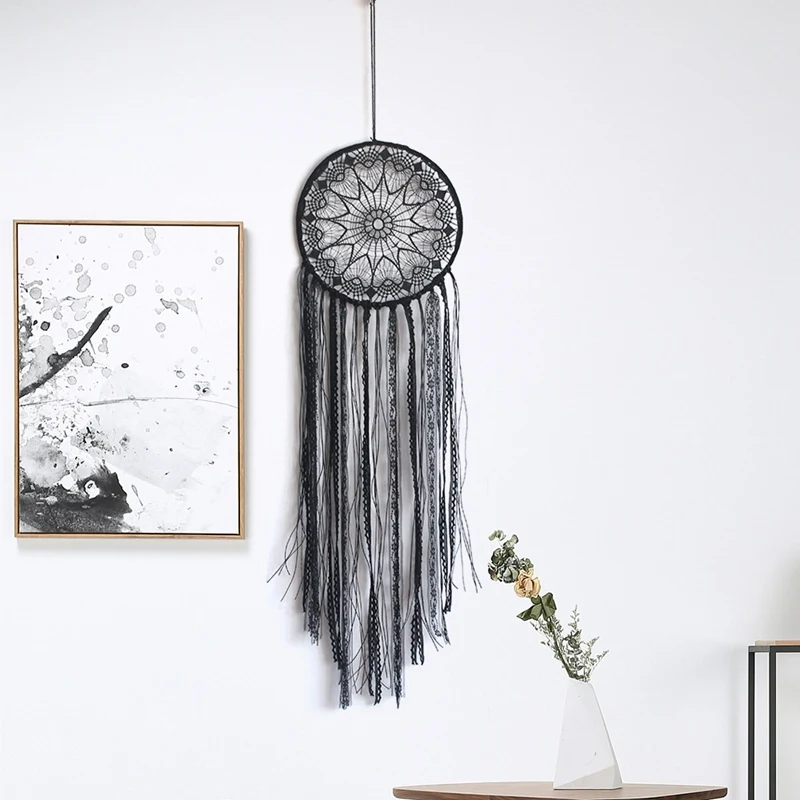 

Fashion-Handmade Dream Catcher Net with Feathers Wall Hanging Dreamcatcher Craft Gift Christmas Decoration for Home 105cm