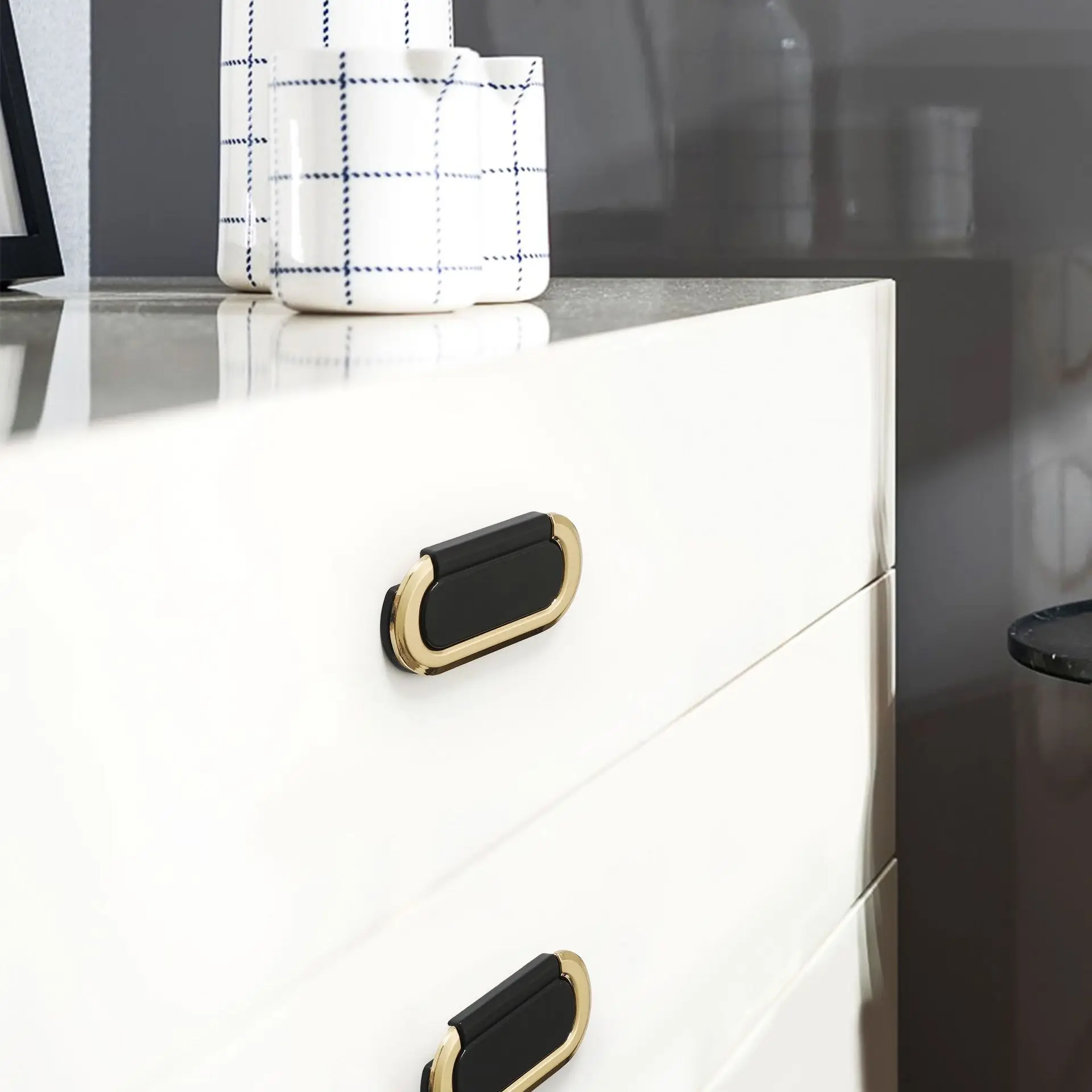 Тумба на дверь шкаф ящик прикроватный скрытая Пряжка невидимая мебельная