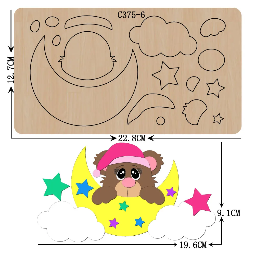 Новый Медведь Деревянный Штамп для скрапбукинга|Вырубные штампы| |