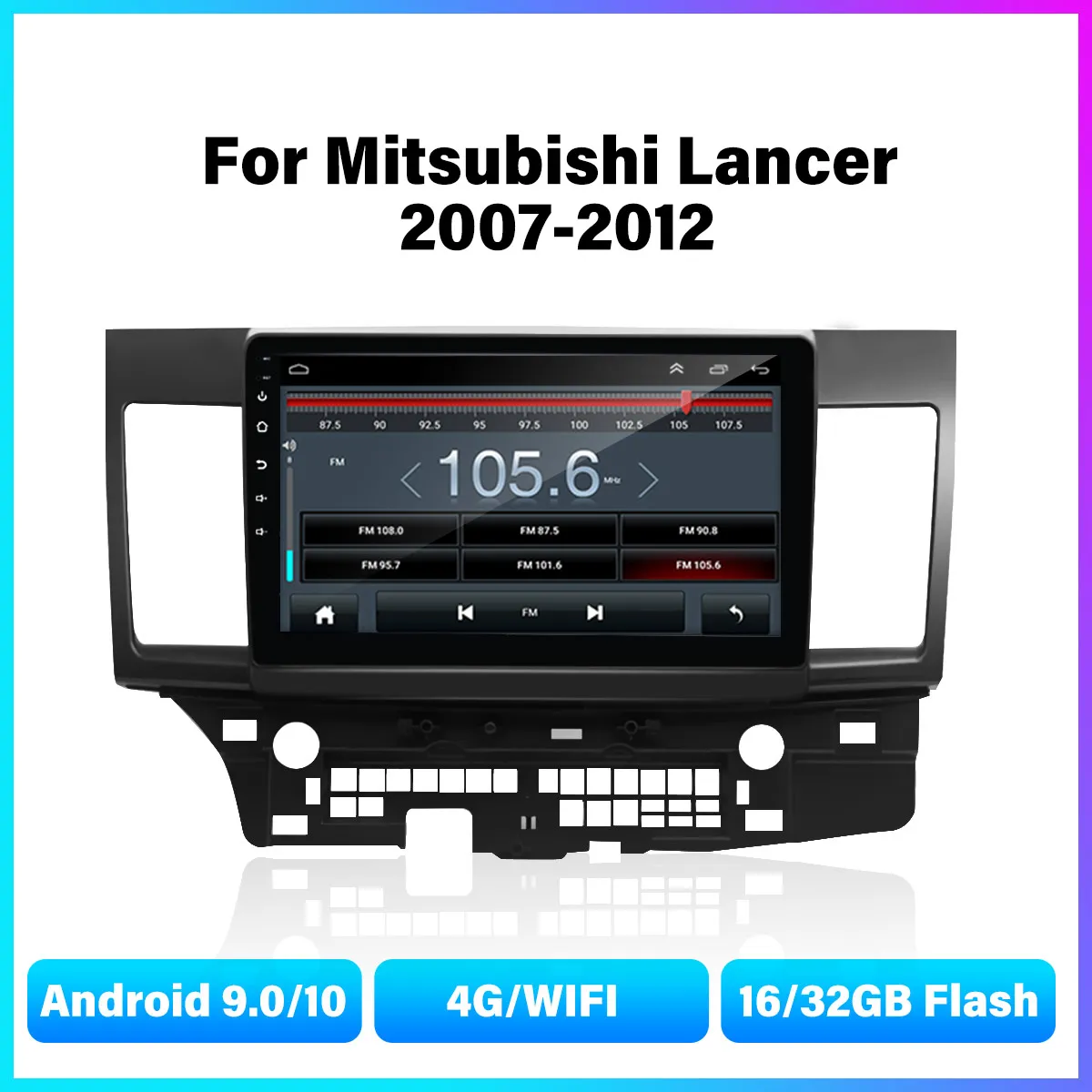 

Автомобильный радиоприемник Android 10 плеер 2din радио мультимедиа видео для Mitsubishi Lancer 2007-2012 CarPlay с 4G GPS навигация 2 din